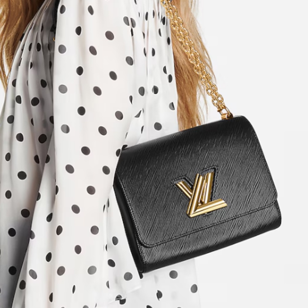 LOUIS VUITTON TWIST LADIES HANDBAG EPILEATHER BLACK - Picture 6 of 6